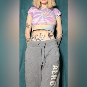 Y2K Low Waisted Graphic Flared Sweatpants